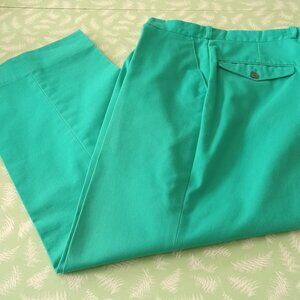 Vintage 1980s men pant green aqua disco
